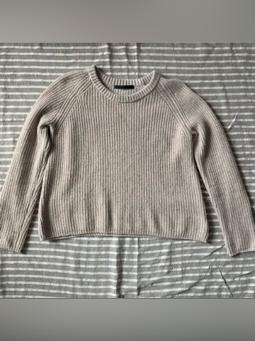 Jenni Kayne beige cashmere pullover sweater Sz S